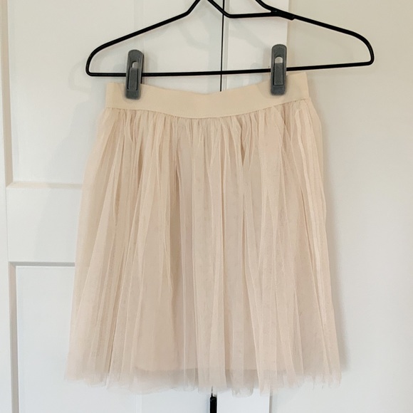 LC Lauren Conrad NWT Cream Lined Tulle Skirt Size XS - Picture 3 of 10